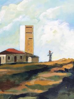  Jose Maria Ansalone Jose Maria Ansalone Montauk Point Lighthouse Painting on Canvas 2007 - 3556324