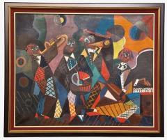  Jozef Popczyk Jozef Popczyk Cubist Art Deco Jazz Painting Paris Nightlife Scene  - 4776208