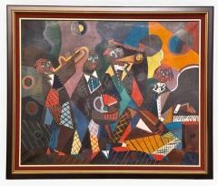  Jozef Popczyk Jozef Popczyk Cubist Art Deco Jazz Painting Paris Nightlife Scene  - 4776252