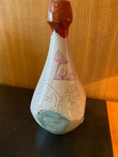  Juliette Derel Jean Rivier Ceramic lamp by Juliette Derel and Jean Rivier Vallauris France 1950s - 2780410