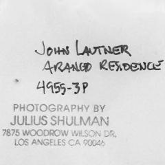  Julius Shulman Original Julius Photo Arango Residence Lautner Printed 1990s - 4576535