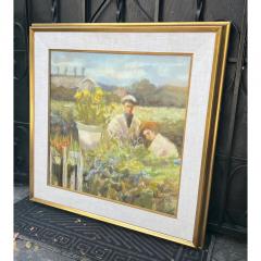  June Woolsey Original Impressionist Garden Scene Oil Painting by June Woolsey - 3208000