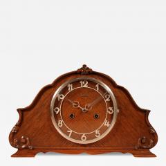  Junghans Uhren GmbH Art Deco Oak Junghans Mantel Clock Circa 1940 50 - 3704838