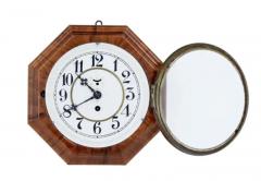  Junghans Uhren GmbH Art Deco Period Walnut Octagonal Shaped Wall Clock by Junghans circa 1920 - 3550105