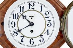  Junghans Uhren GmbH Art Deco Period Walnut Octagonal Shaped Wall Clock by Junghans circa 1920 - 3550109
