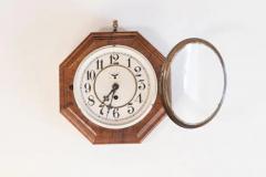  Junghans Uhren GmbH Art Deco Period Walnut Octagonal Shaped Wall Clock by Junghans circa 1920 - 3730077
