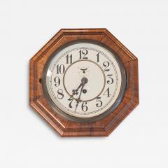  Junghans Uhren GmbH Art Deco Period Walnut Octagonal Shaped Wall Clock by Junghans circa 1920 - 3732956