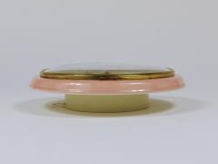  Junghans Uhren GmbH Junghans Large Pink Max Bill Style Midcentury Wall Clock Germany 1950s - 4239235