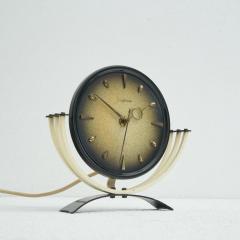  Junghans Uhren GmbH Junghans Mid Century Table Clock in Metal and Brass 1950s - 4608959