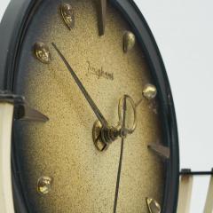  Junghans Uhren GmbH Junghans Mid Century Table Clock in Metal and Brass 1950s - 4608962