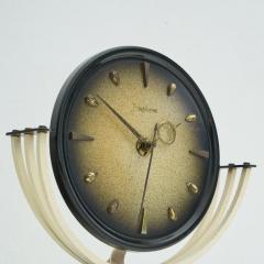  Junghans Uhren GmbH Junghans Mid Century Table Clock in Metal and Brass 1950s - 4608972