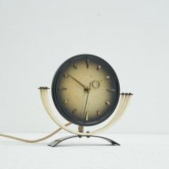  Junghans Uhren GmbH Junghans Mid Century Table Clock in Metal and Brass 1950s - 4608974