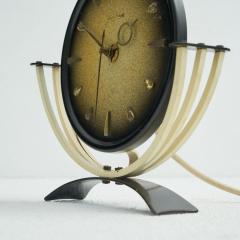  Junghans Uhren GmbH Junghans Mid Century Table Clock in Metal and Brass 1950s - 4608975