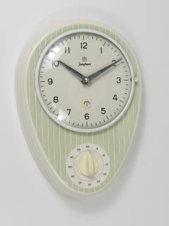  Junghans Uhren GmbH Junghans Striped Max Bill Style Midcentury Wall Clock Timer Germany 1960s - 4245412
