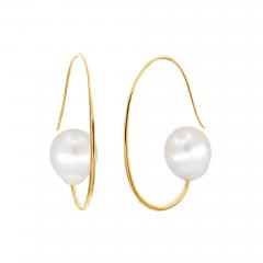  Just Jules Baroque South Sea Pearl Gold Back Hoop Earrings Just Jules 2026 - 4714276