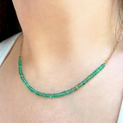  Just Jules Emerald Diamond Station Yellow Gold One of a Kind Necklace Just Jules 2024 - 4710381