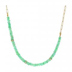  Just Jules Emerald Diamond Station Yellow Gold One of a Kind Necklace Just Jules 2024 - 4740652