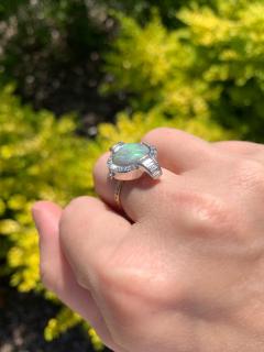  Just Jules Vintage Watch Australian Opal White Diamond Blue Sapphire Gold Ring Just Jules - 4706423