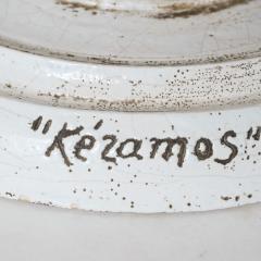  K ramos Rare Very Large Keramos Vase on Circular Pedestal Base - 803449
