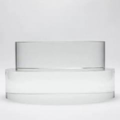  KA Glass Crystal Base Riser Clear 12 by KA Glass - 3906920