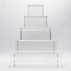  KA Glass Crystal Base Riser Clear 12x12 by KA Glass - 3924764