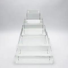  KA Glass Crystal Base Riser Clear 12x12 by KA Glass - 3924766