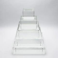  KA Glass Crystal Base Riser Clear 4x4 by KA Glass - 3906972