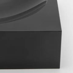  KA Glass Crystal Black Convex Bowl by KA Glass - 3887688