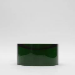  KA Glass Crystal Green Convex Bowl by KA Glass - 3887685