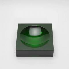  KA Glass Green Crystal Convex Bowl by KA Glass - 3887650