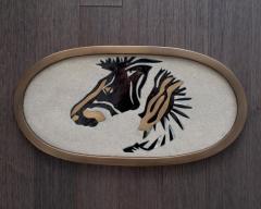  KIFU PARIS Contemporary Kifu Paris Zebra Tray with Inlaid Brass Shagreen and Penshell - 3370038