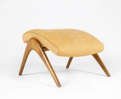  Kagan Dreyfuss Inc Vladimir Kagan Rocking Chair in Walnut and Leather Kagan Dreyfuss 1953 - 2505335