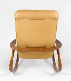  Kagan Dreyfuss Inc Vladimir Kagan Rocking Chair in Walnut and Leather Kagan Dreyfuss 1953 - 2505340