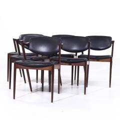  Kai Kristiasen Kai Kristiansen Model 42 Mid Century Danish Rosewood Dining Chairs Set of 6 - 4153436