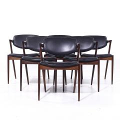  Kai Kristiasen Kai Kristiansen Model 42 Mid Century Danish Rosewood Dining Chairs Set of 6 - 4153438