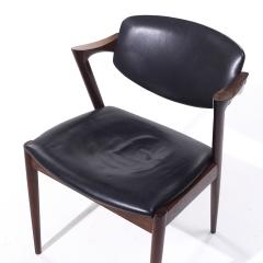  Kai Kristiasen Kai Kristiansen Model 42 Mid Century Danish Rosewood Dining Chairs Set of 6 - 4153443