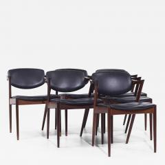  Kai Kristiasen Kai Kristiansen Model 42 Mid Century Danish Rosewood Dining Chairs Set of 6 - 4153670