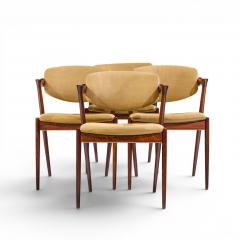  Kai Kristiasen Kai Kristiansen Model 42 Mid Century Danish Rosewood Z Chairs Set of 4 - 4644475