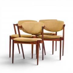  Kai Kristiasen Kai Kristiansen Model 42 Mid Century Danish Rosewood Z Chairs Set of 4 - 4644476