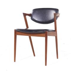  Kai Kristiasen Kai Kristiansen Model 42 Mid Century Danish Teak Dining Chairs Set of 4 - 3839524