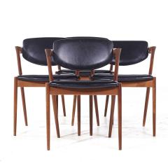  Kai Kristiasen Kai Kristiansen Model 42 Mid Century Danish Teak Dining Chairs Set of 4 - 3839526
