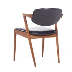  Kai Kristiasen Kai Kristiansen Model 42 Mid Century Danish Teak Dining Chairs Set of 4 - 3839528