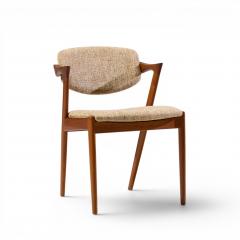  Kai Kristiasen Kai Kristiansen Model 42 Mid Century Danish Teak Z Dining Chairs Set of 6 - 4636071