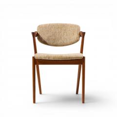  Kai Kristiasen Kai Kristiansen Model 42 Mid Century Danish Teak Z Dining Chairs Set of 6 - 4636074