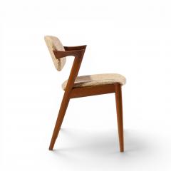  Kai Kristiasen Kai Kristiansen Model 42 Mid Century Danish Teak Z Dining Chairs Set of 6 - 4636076