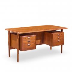  Kai Kristiasen Kai Kristiansen for FM M bler Model FM60 Mid Century Danish Teak Floating Desk - 4493244