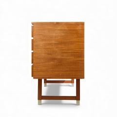  Kai Kristiasen Kai Kristiansen for Feldballes M belfabrik Danish Teak and Brass Credenza - 4433833