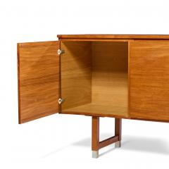  Kai Kristiasen Kai Kristiansen for Feldballes M belfabrik Danish Teak and Brass Credenza - 4433835