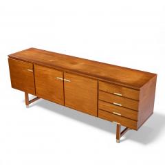  Kai Kristiasen Kai Kristiansen for Feldballes M belfabrik Danish Teak and Brass Credenza - 4433836