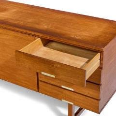  Kai Kristiasen Kai Kristiansen for Feldballes M belfabrik Danish Teak and Brass Credenza - 4433838